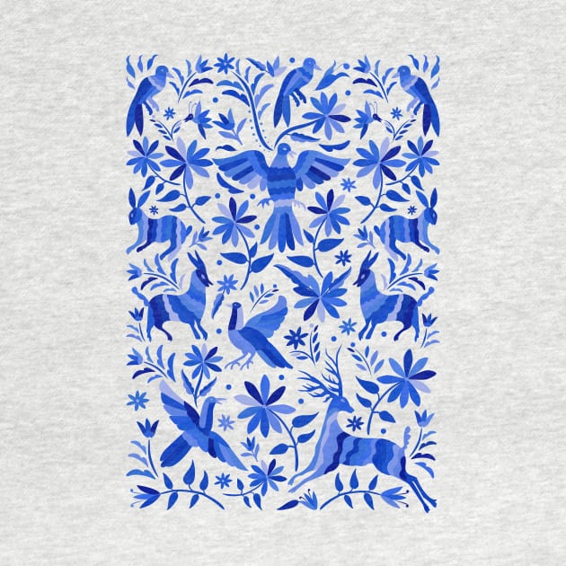 Mexican Otomí Design in Blue by Akbaly
